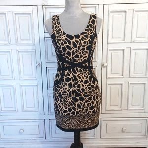 ruby rox tan & black small dress